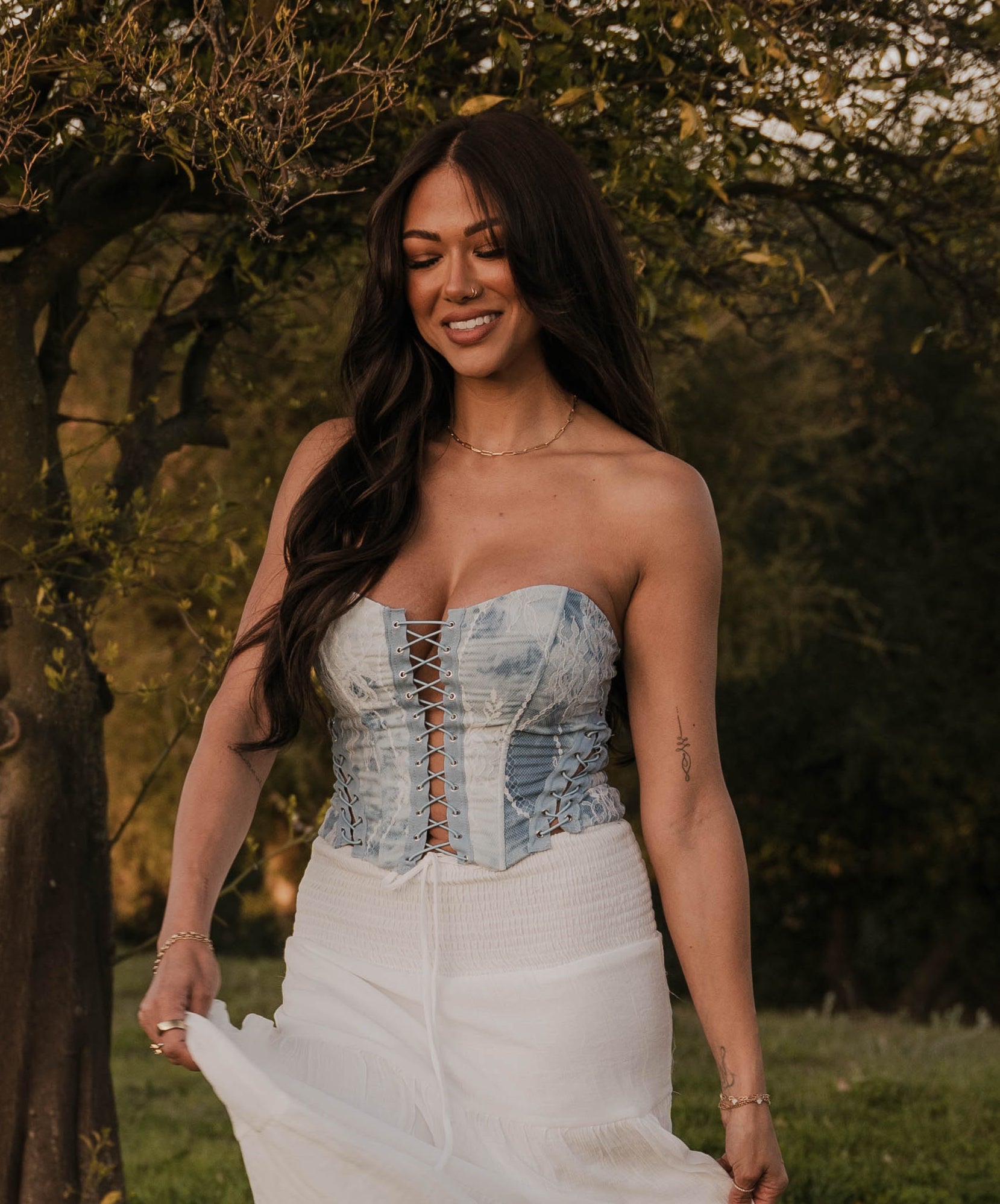 Crossroads Lace Up Corset Top – Wilde Haven