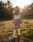 Paisley Lace Mini Skirt