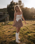 Paisley Lace Mini Skirt