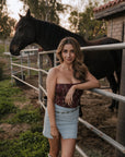 Palomino Embroidered Corset Top