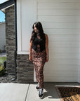 Leopard Print Maxi Skirt