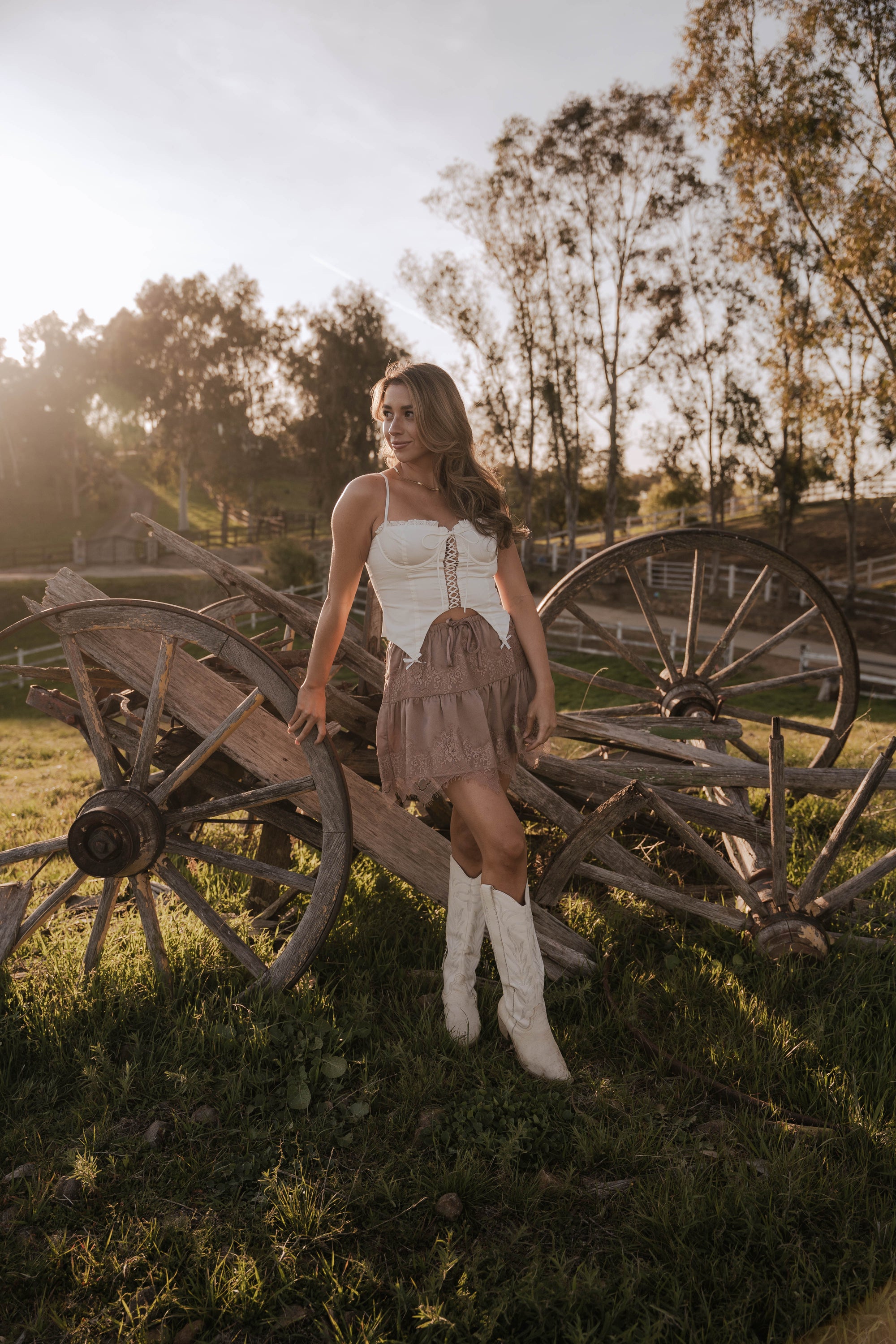 Prairie Lace Up Corset Top