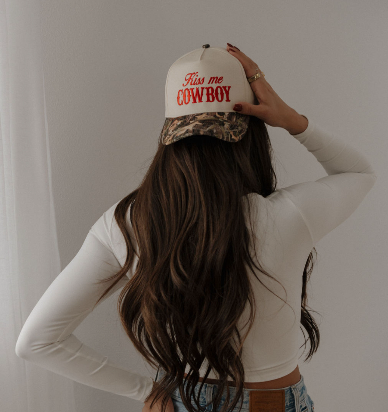 Kiss Me Cowboy Trucker Hat